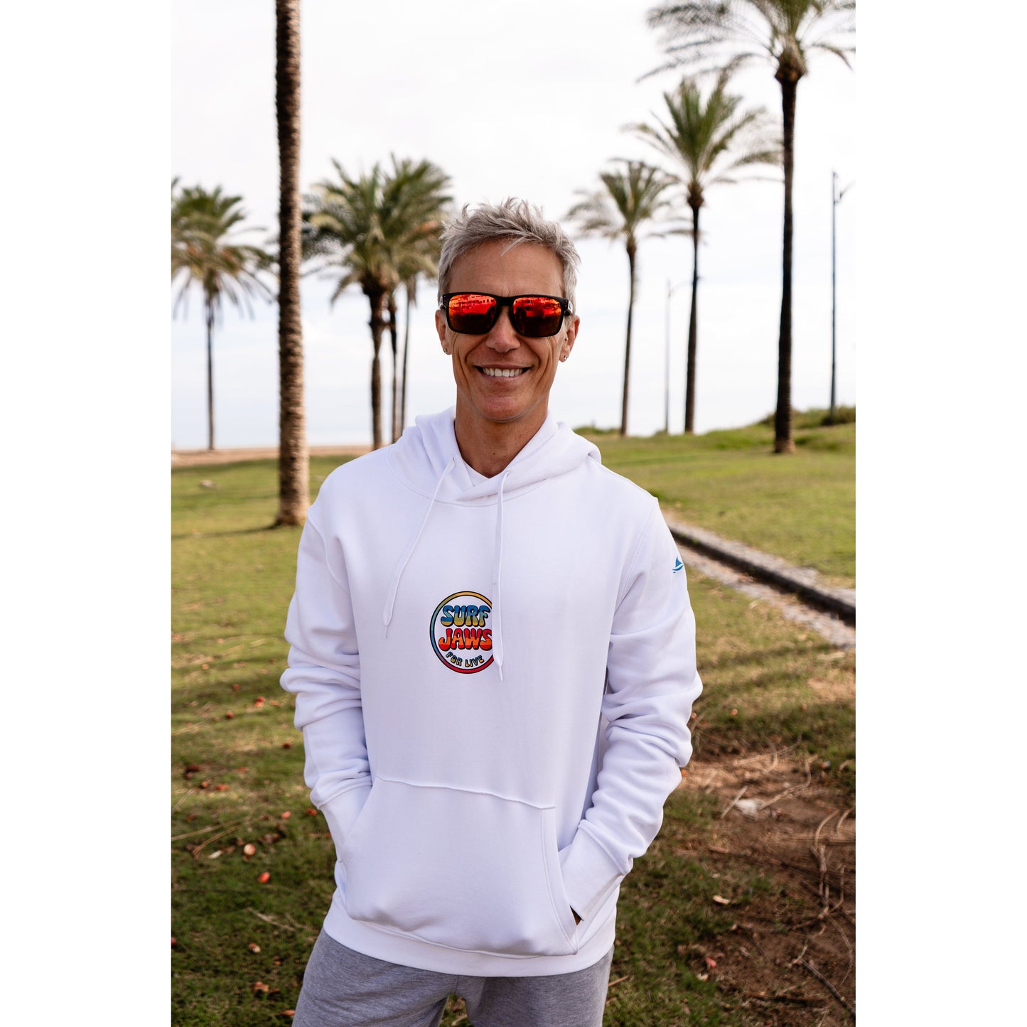 Sudadera SurfJaws "For Live" - Estilo Retro, 100% Orgánica