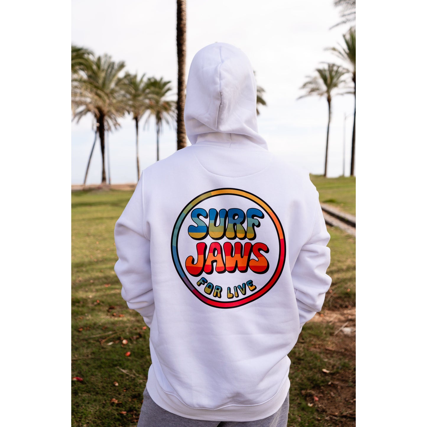 Sudadera SurfJaws "For Live" - Estilo Retro, 100% Orgánica