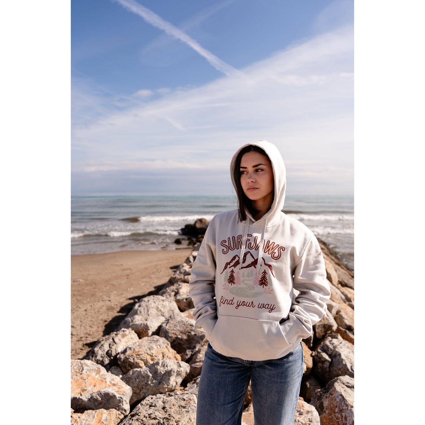 Sudadera SurfJaws "Find Your Way" - Conexión con la Naturaleza