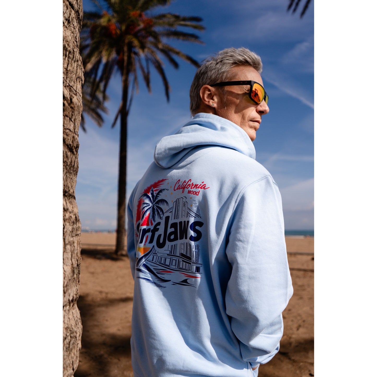 Sudadera SurfJaws "California Mood" - 100% Orgánica