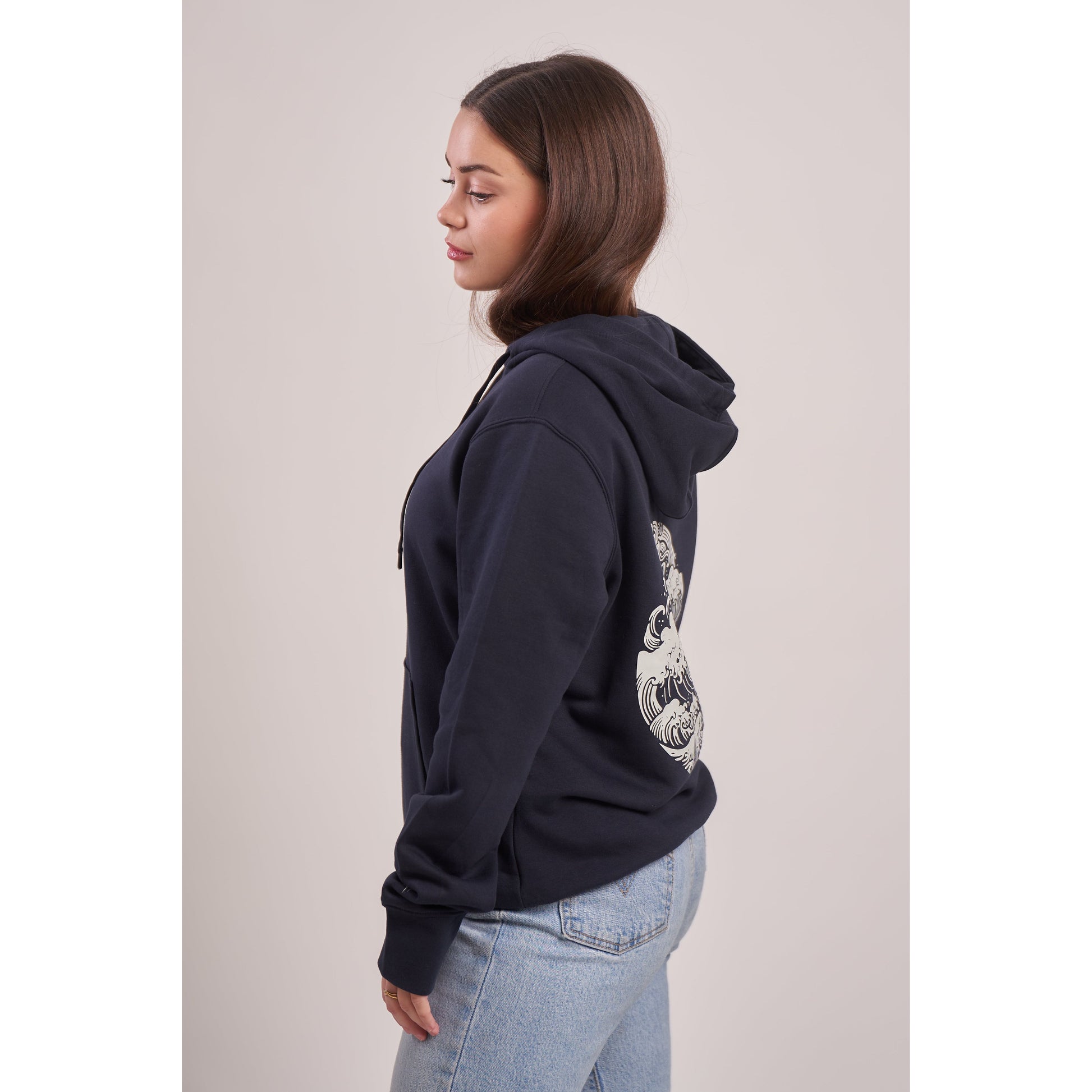 sudadera con capucha 100% orgánica estilo surf