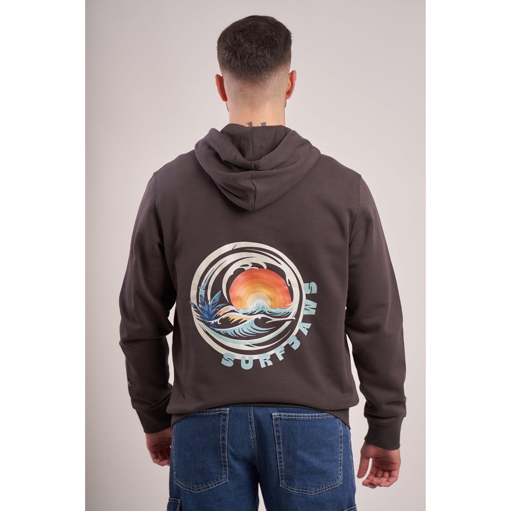 sudadera con capucha 100% orgánica estilo surf