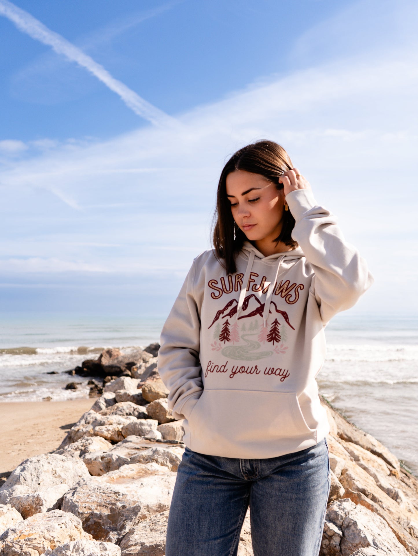 Sudadera SurfJaws "Find Your Way" - Conexión con la Naturaleza