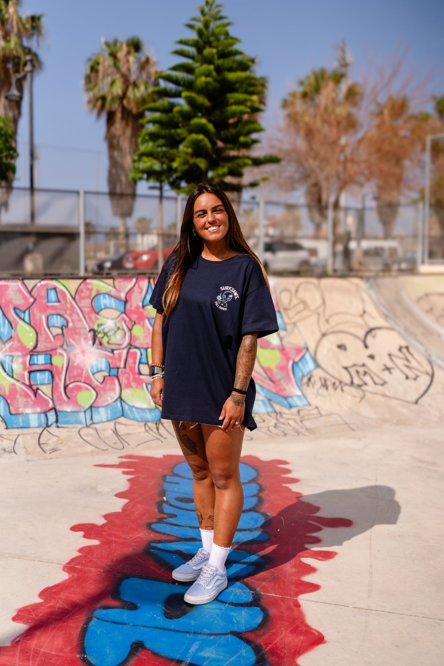 Camiseta SurfJaws Full Papaya – Tropical Rebelde Urbano